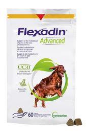 Flexadin Advanced UCII med Boswellia serrata. Støtte til bevægeapparatet hos hunde. 60 stk.